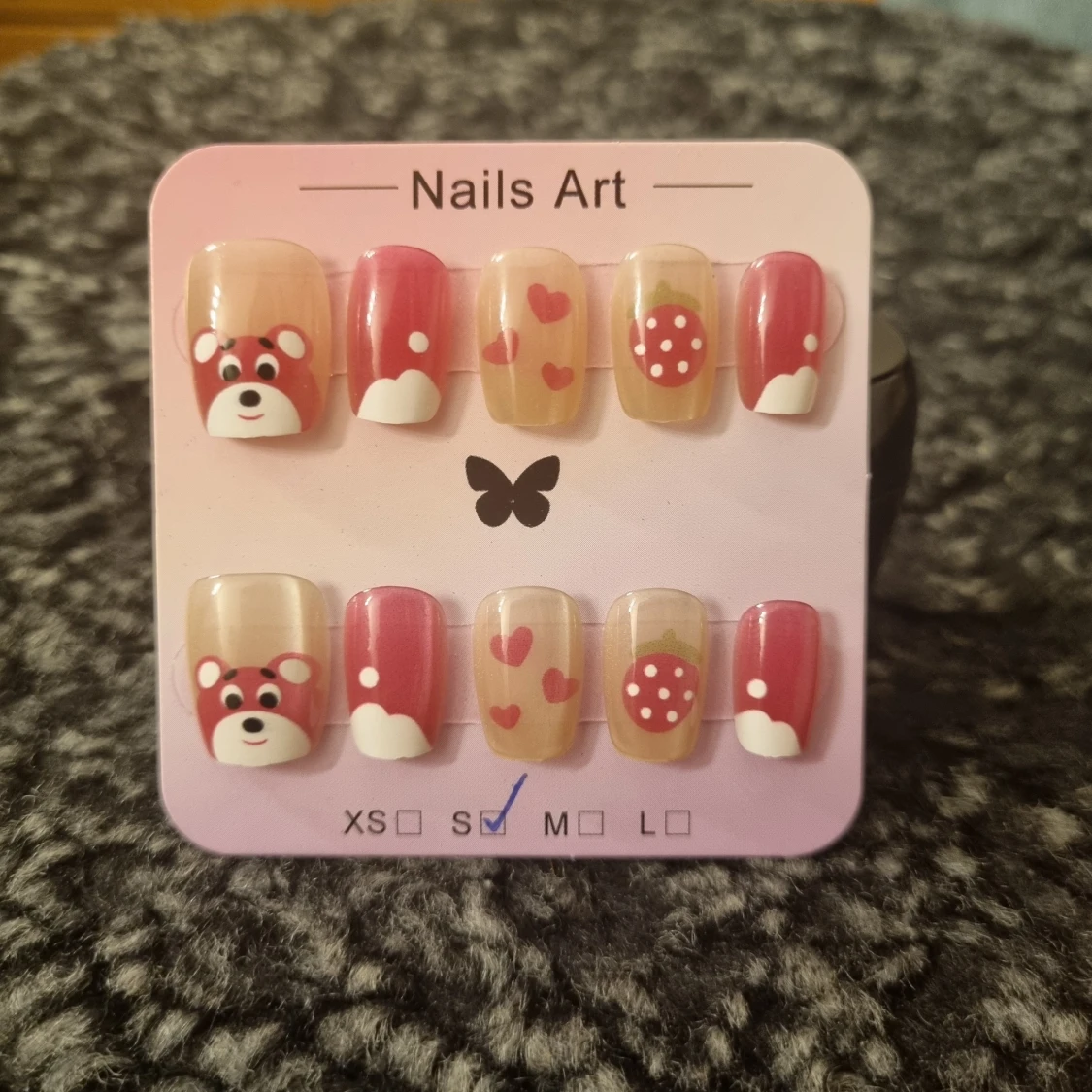 Handgjord press on naglar Strl S  - 1