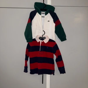 Lacoste, Polo Ralph Lauren - Super snygga dock med mindre defekter. Lacoste har obehandlade fläckar och Polo tröjan är blekare än ny. Utan hål och fortfarande superfina!