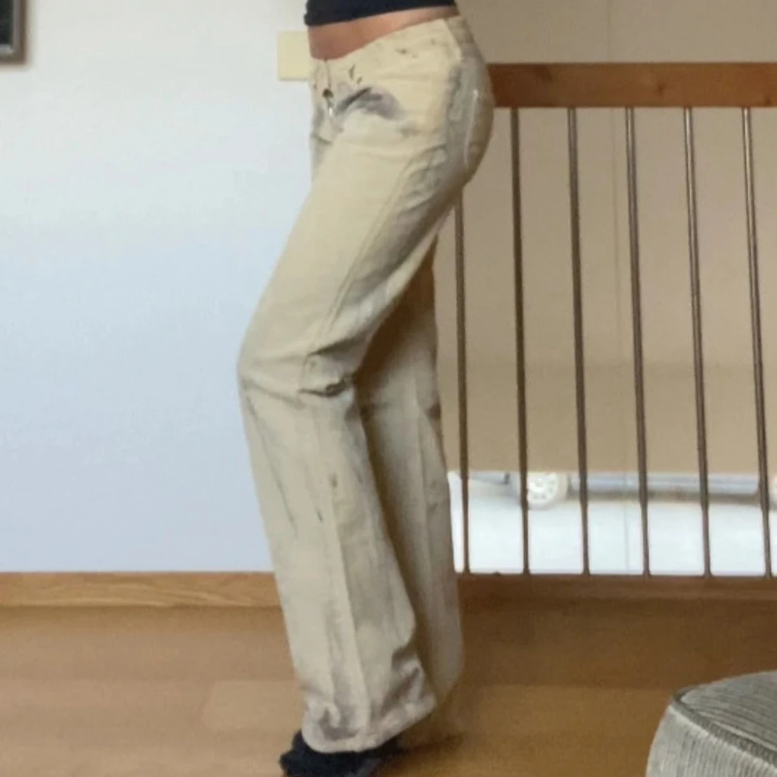 Beiga manchesterbyxor bootcut - 2