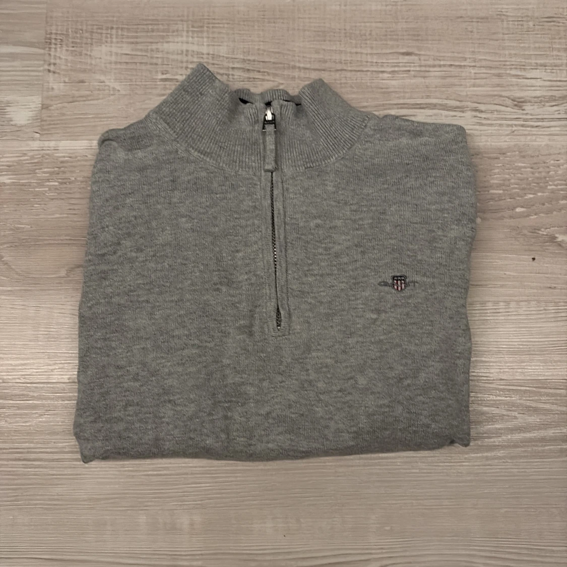 Grå half zip tröja från GANT - 3