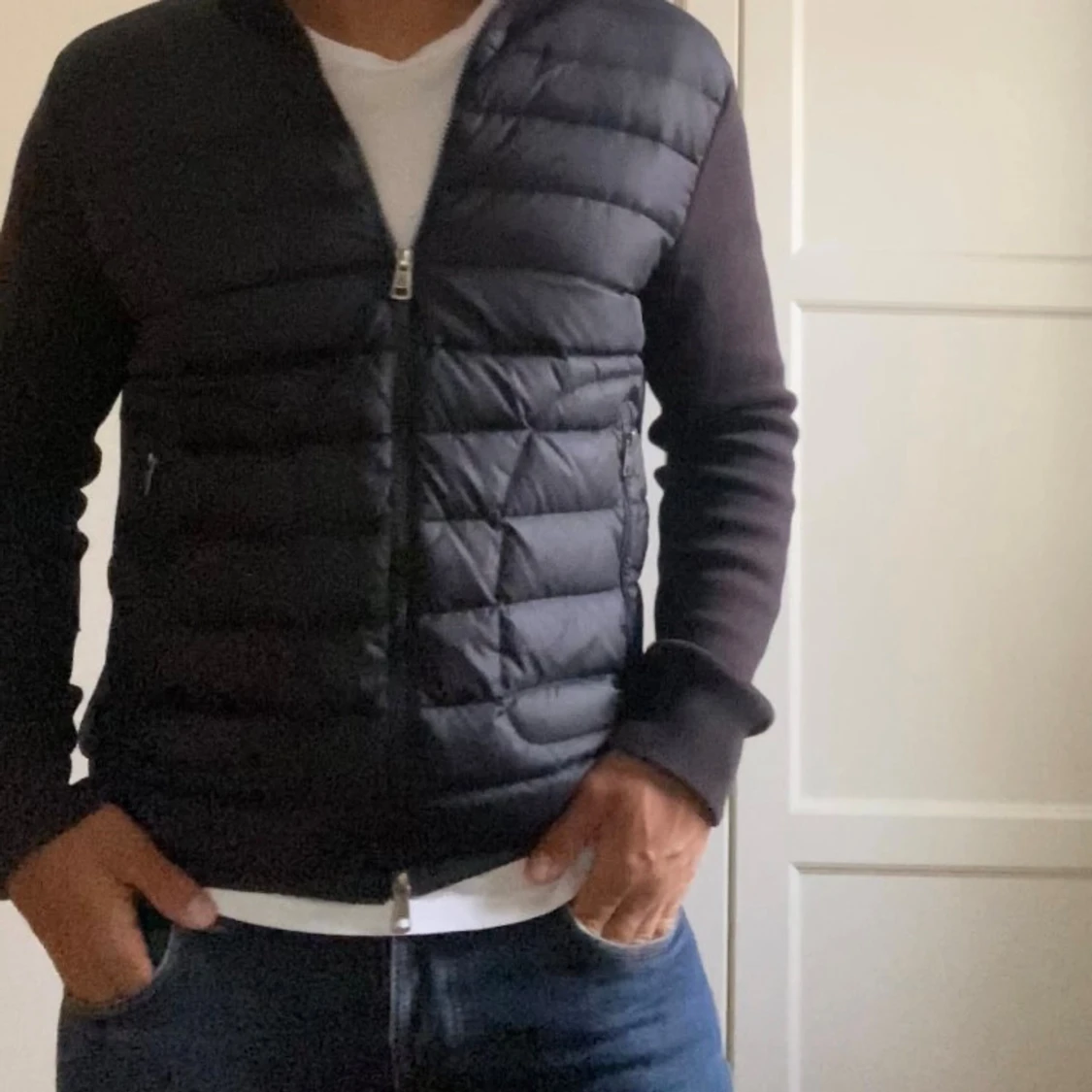 Mörkblå Moncler cardigan - 2