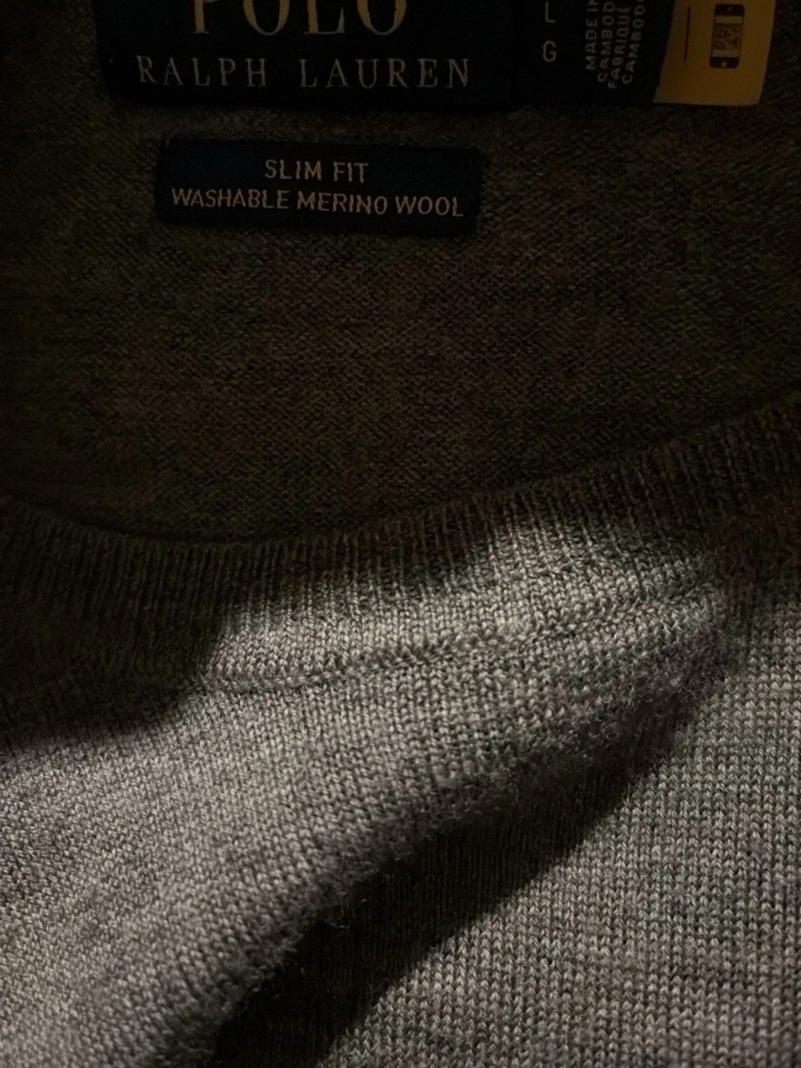 Mörkgrå tröja från Ralph Lauren merino ul  - 2