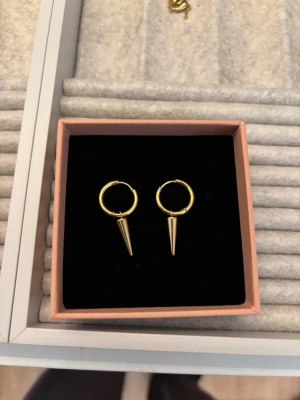 Peak Hoops Gold örhängen - Säljer mina jätte fina Edblad örhängen som tyvärr inte längre kommer till användning! Som nya i väldigt bra skick! Nypris 399kr men säljer för 200, priset är diskuterbart!