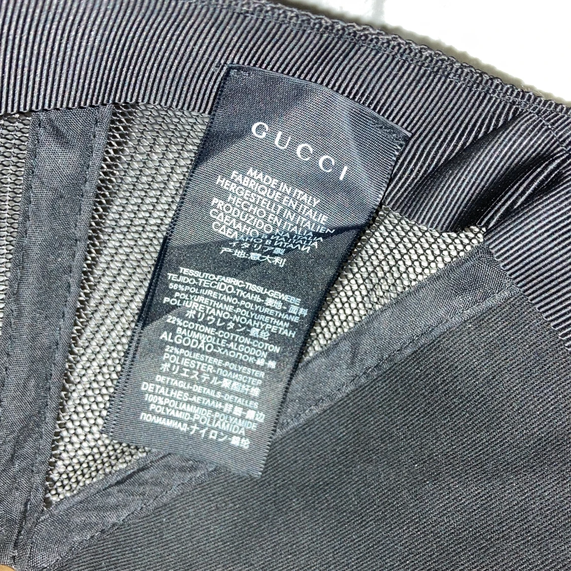 Gucci svart keps med ormprint - 3