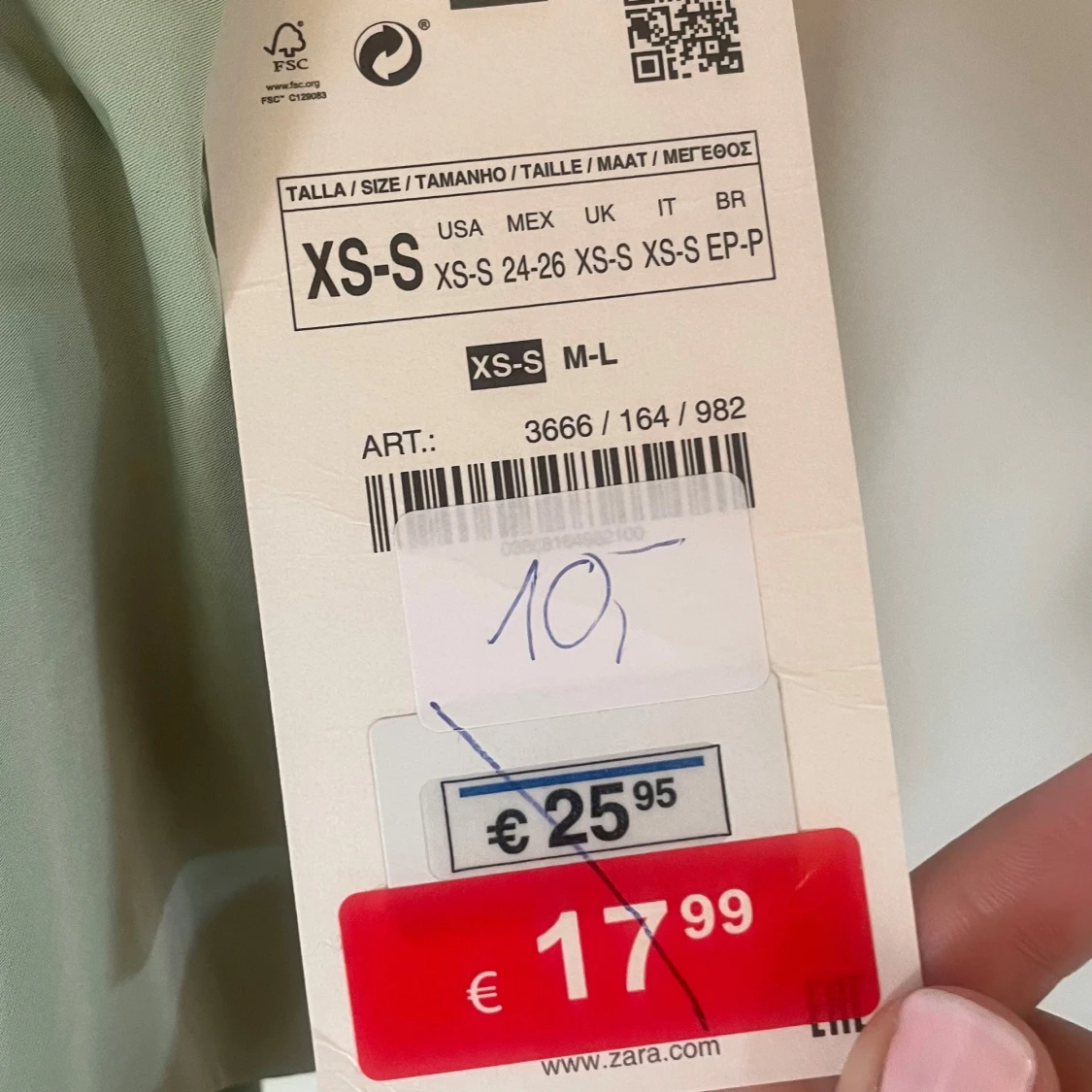 Grön volangig linnetopp från Zara - 1