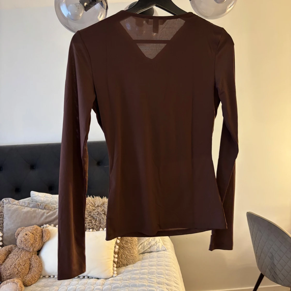 Brun långärmad topp från H&M - 1