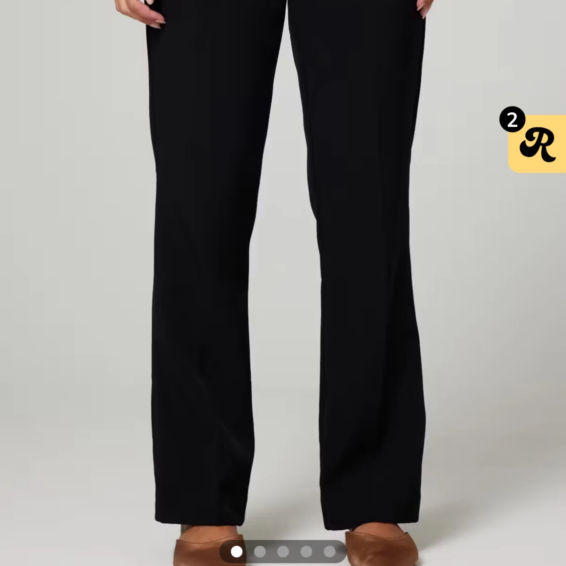 Svarta kostymbyxor med raka ben - 1