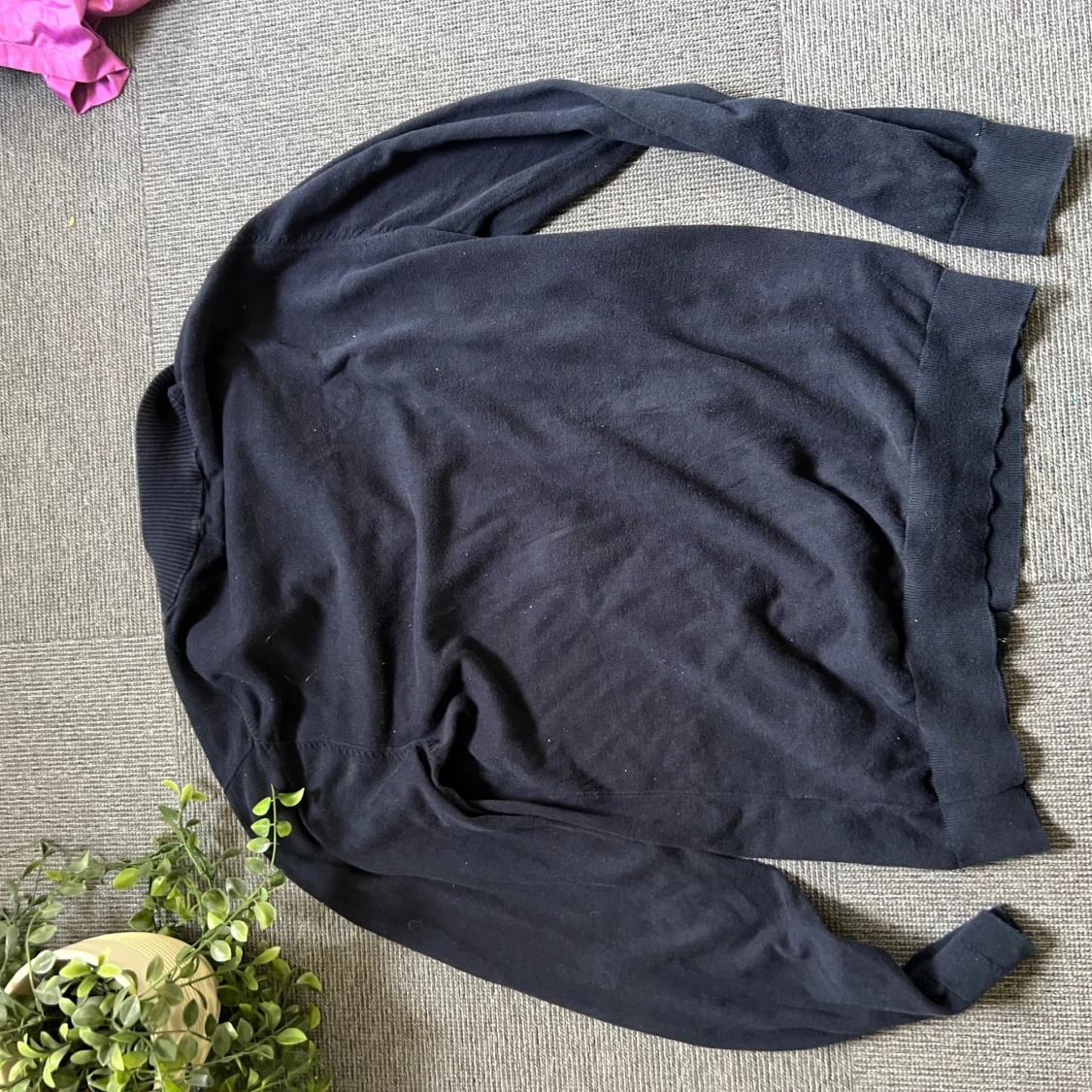 Mörkblå kofta från Dressmann i bomull - 2