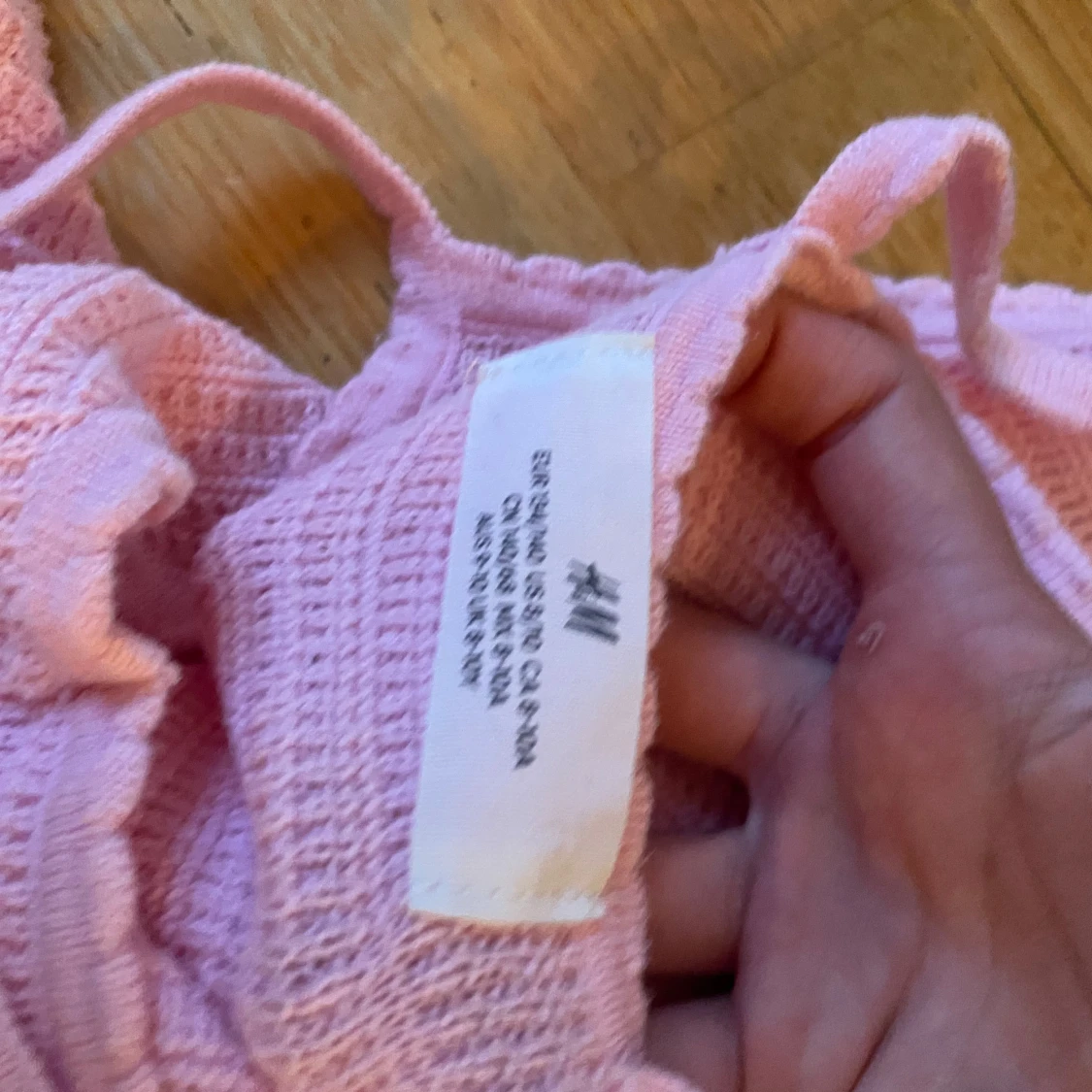 Ljusrosa stickad linnetopp från H&M - 2