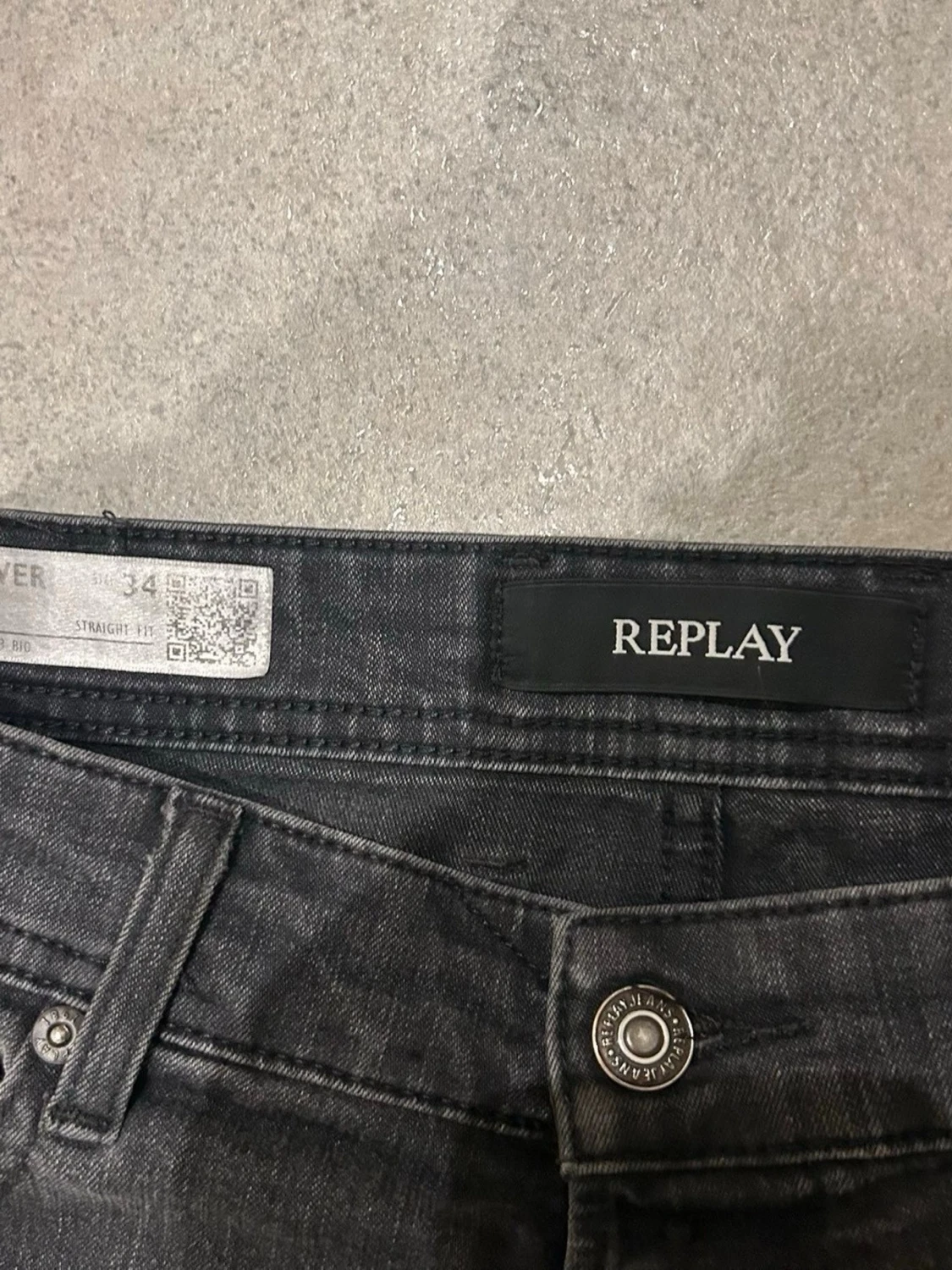 Replay Grover mörkgråa jeans straight fit - 3