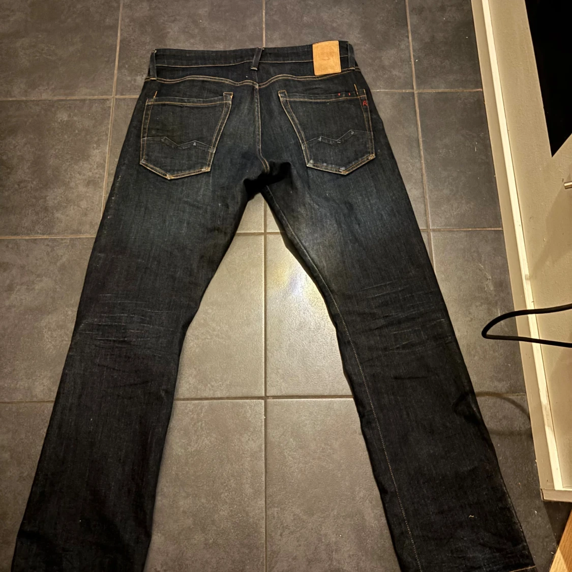 Replay mörkblå jeans straight fit - 1