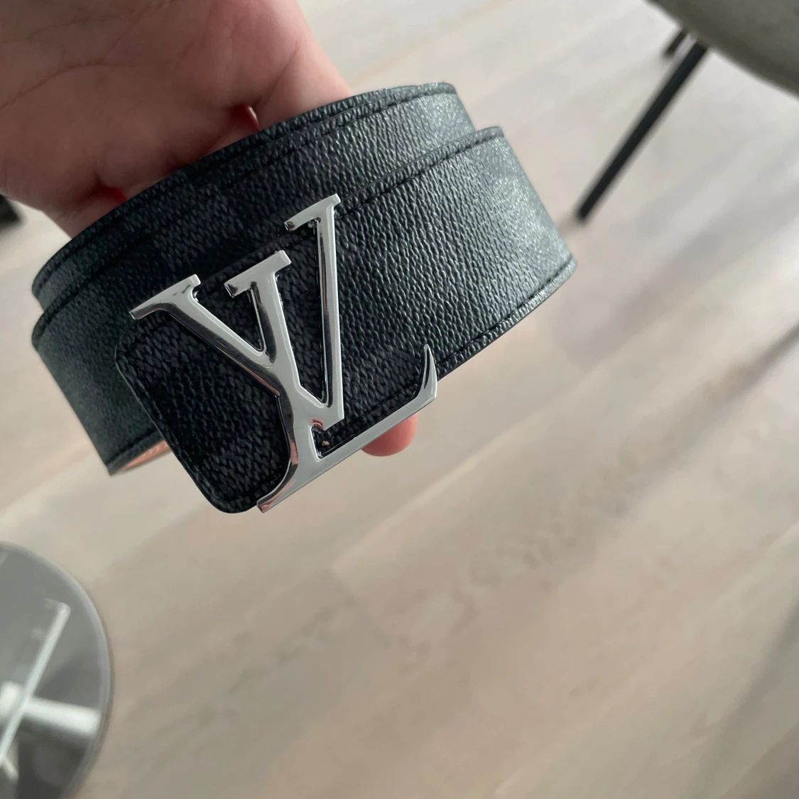 Louis Vuitton svart rutigt bälte - 3