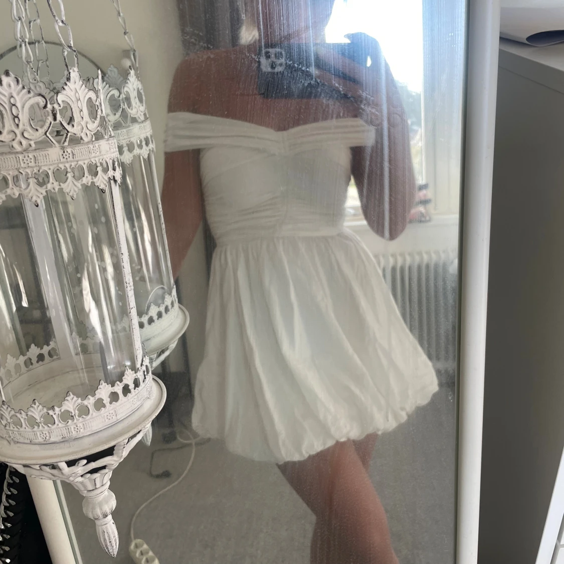 Vit offshoulder klänning