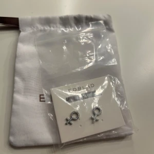 Silvriga örhängen från Edblad - Snygga silvriga örhängen från Edblad i form av kvinnosymboler, dekorerade med glittrande stenar. Perfekta för att ge din look lite extra edge och statement. Levereras med originalpåse.