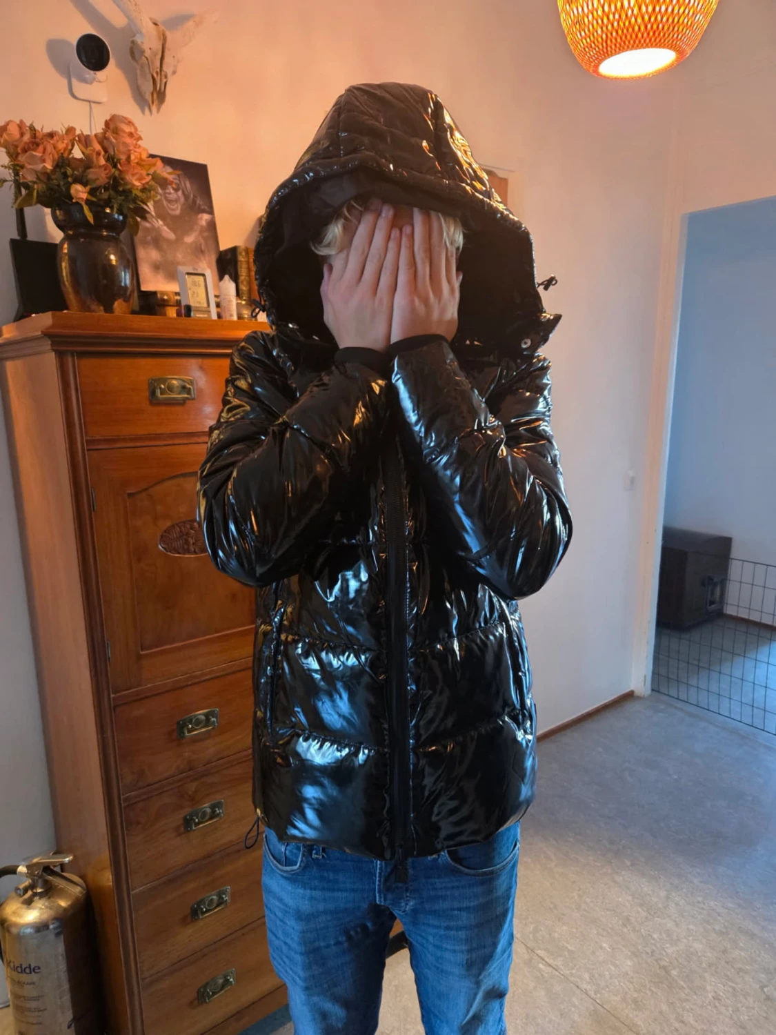 Svart pufferjacka från Ellesse XS