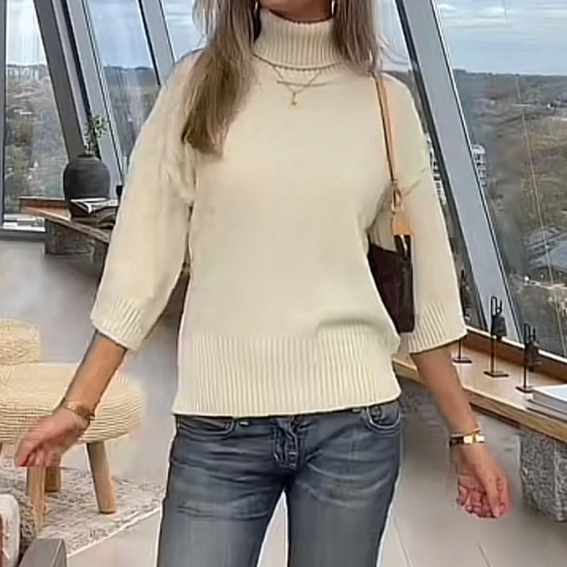 Beige polotröja - 1