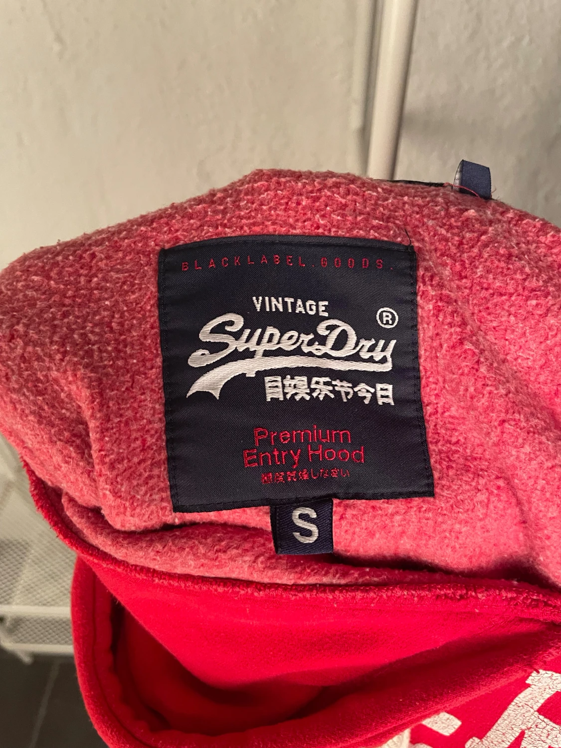 Röd Superdry hoodie med tryck - 2