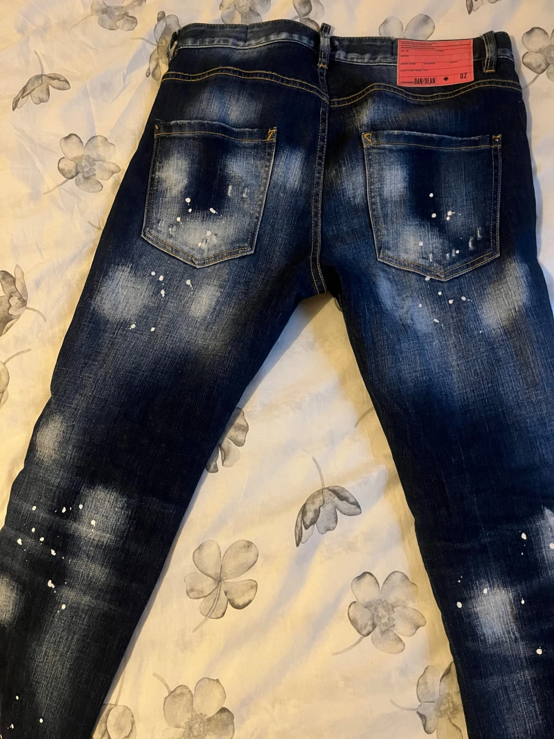 Dsquared2 blå jeans med slitningar - 4