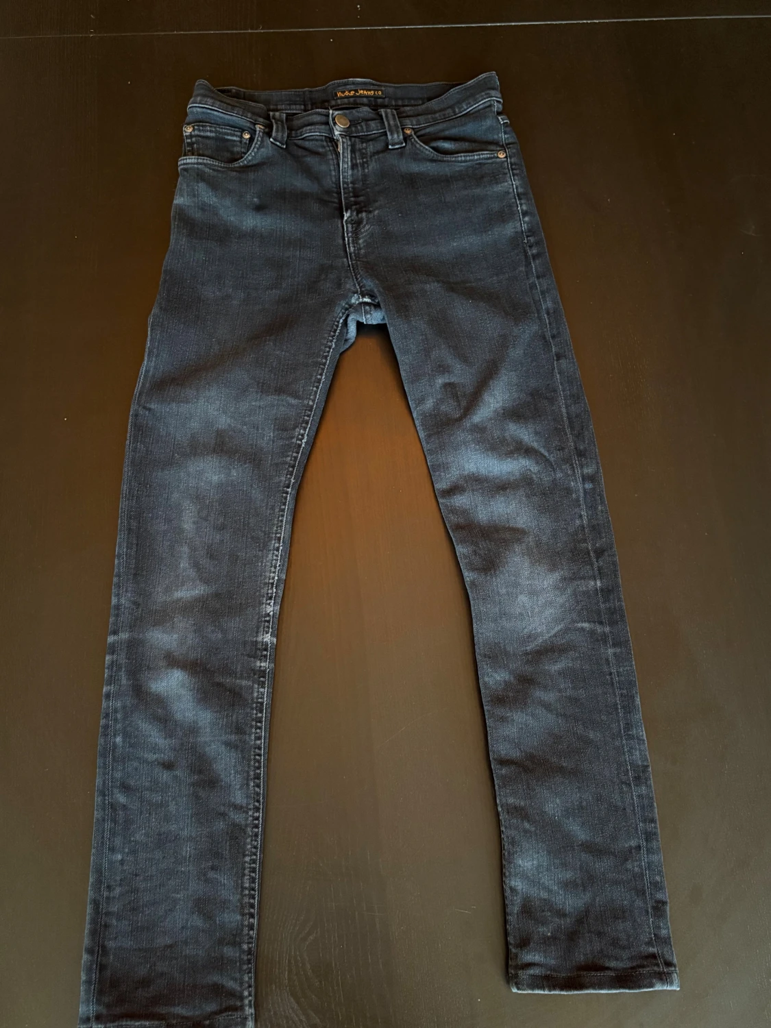 Mörkblå/svarta slim jeans från nudie W27 L32 - 6