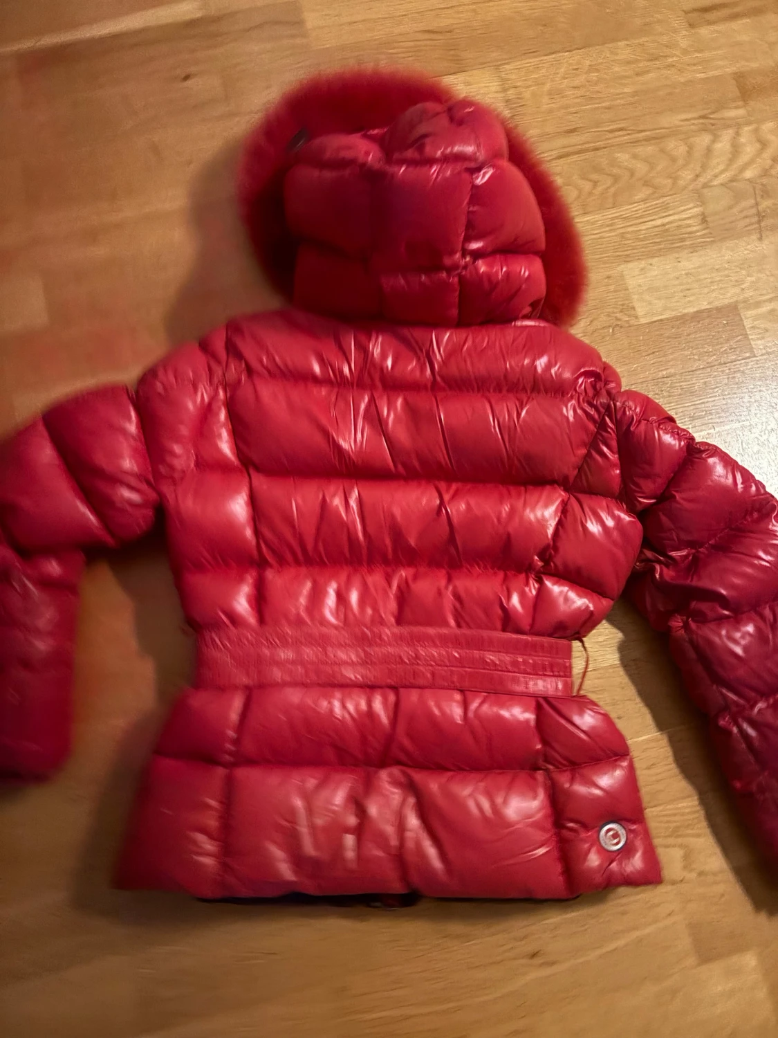  Colmar dunjacka med päls luva och bälte   - 5