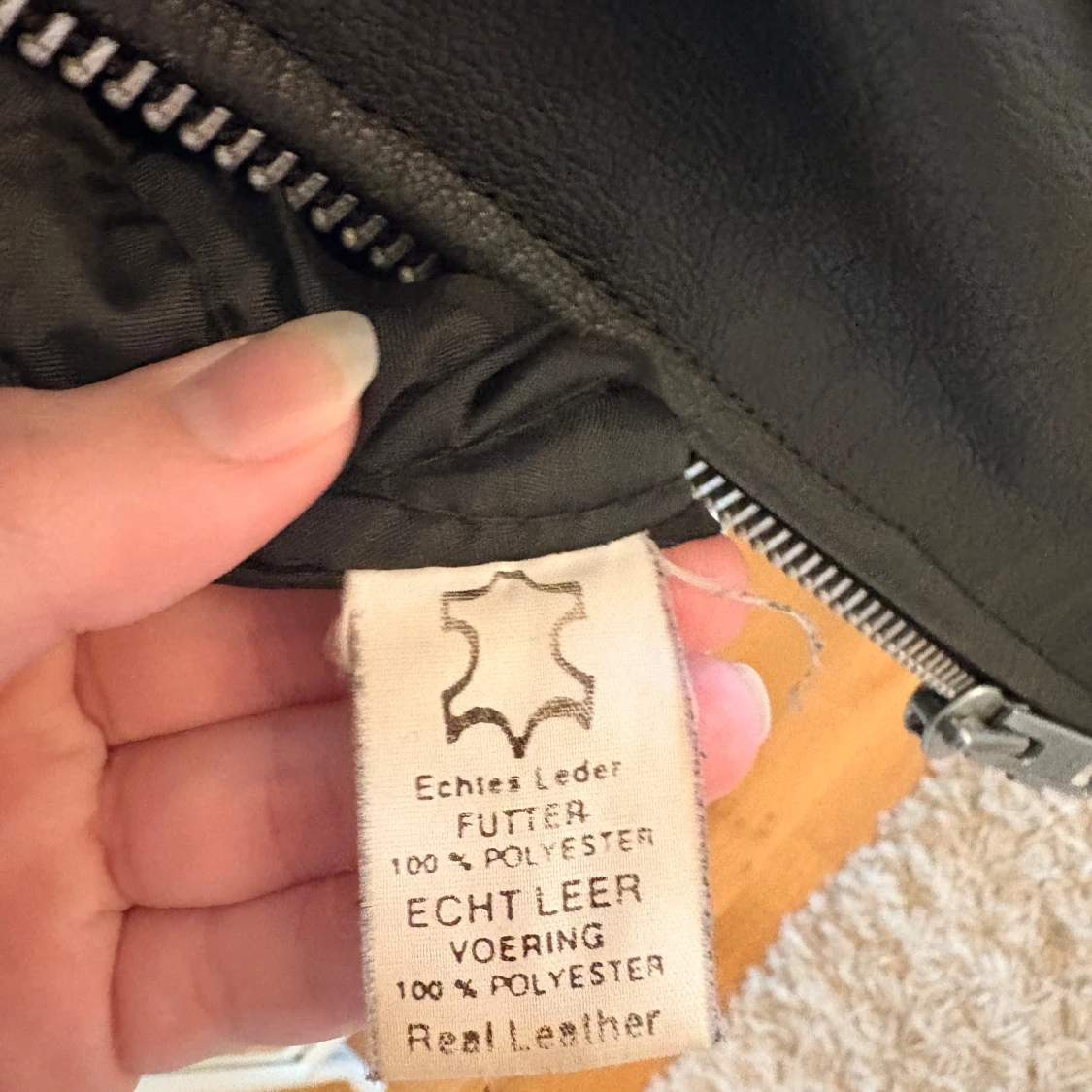 Äkta läder jacka - 3