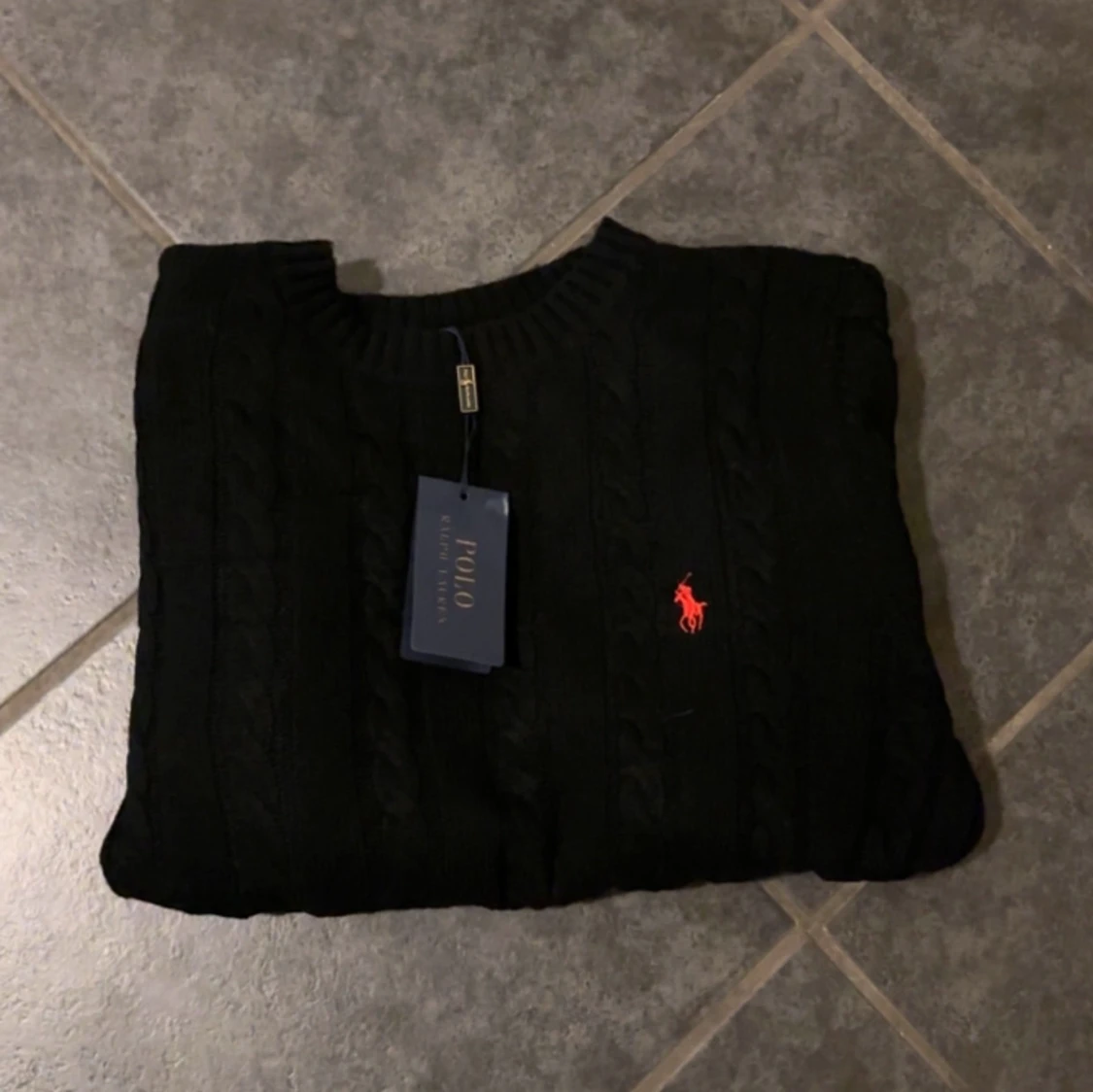 Svart stickad Polo Ralph Lauren tröja