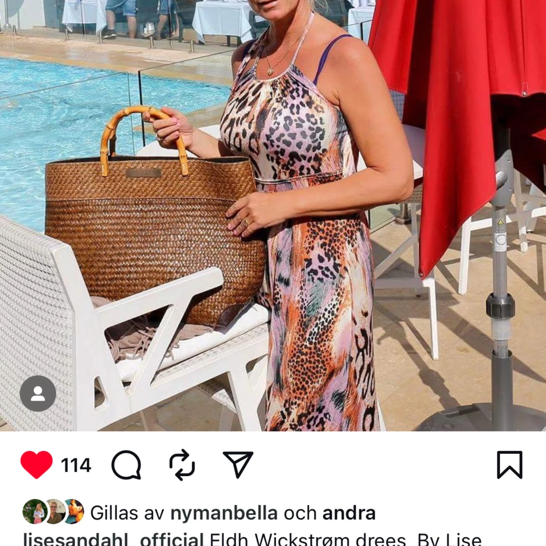 Leopardmönstrad långklänning Lise Sandahl - 1