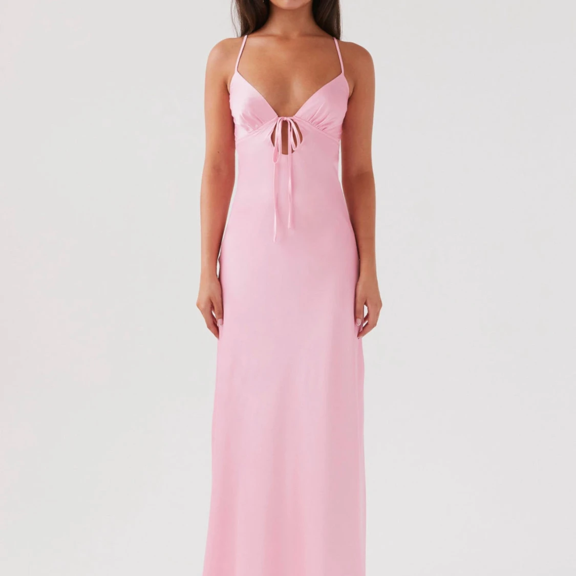 Rosa Flora Satin Maxi Dress PepperMayo - 1