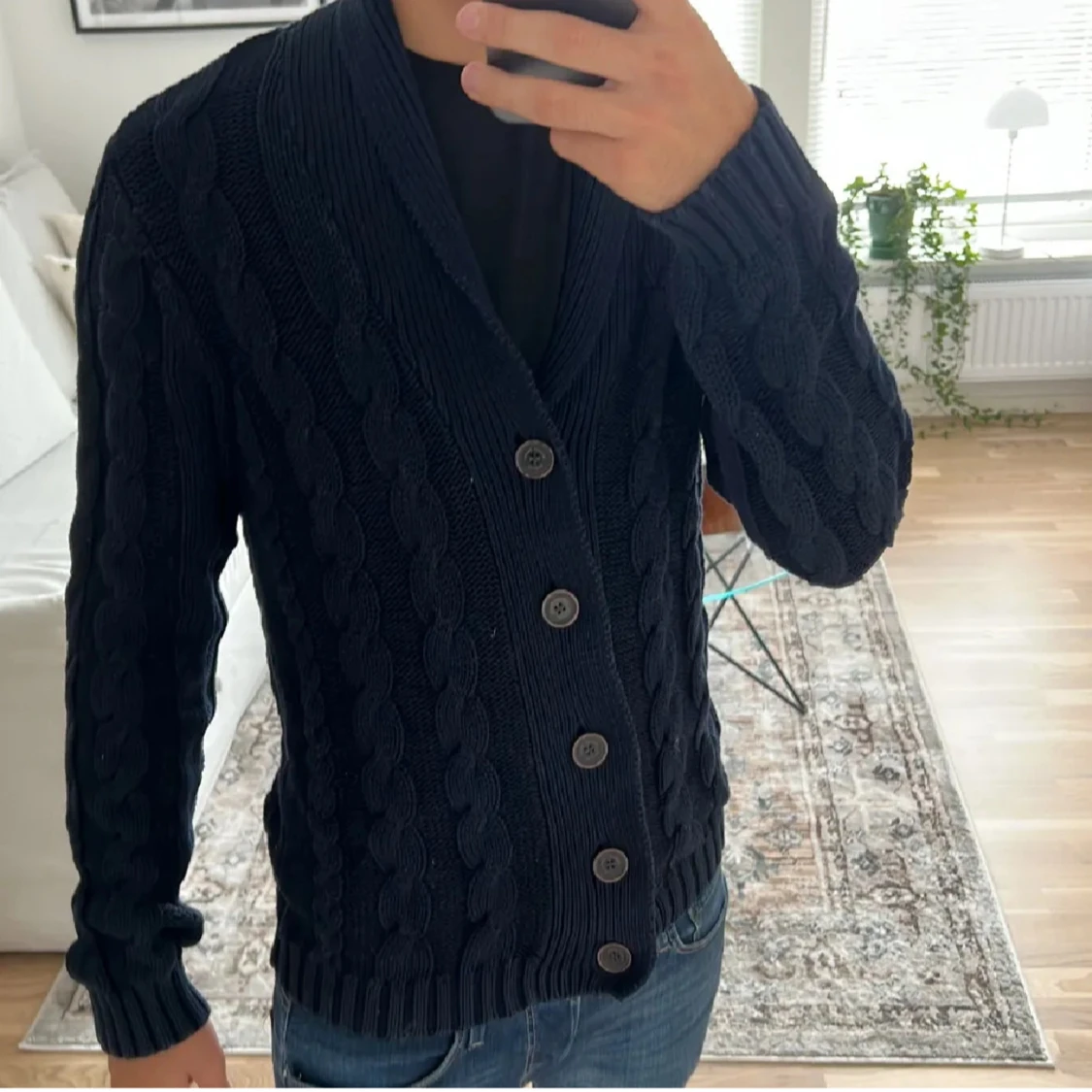 Mörkblå kofta Selected Homme - 1