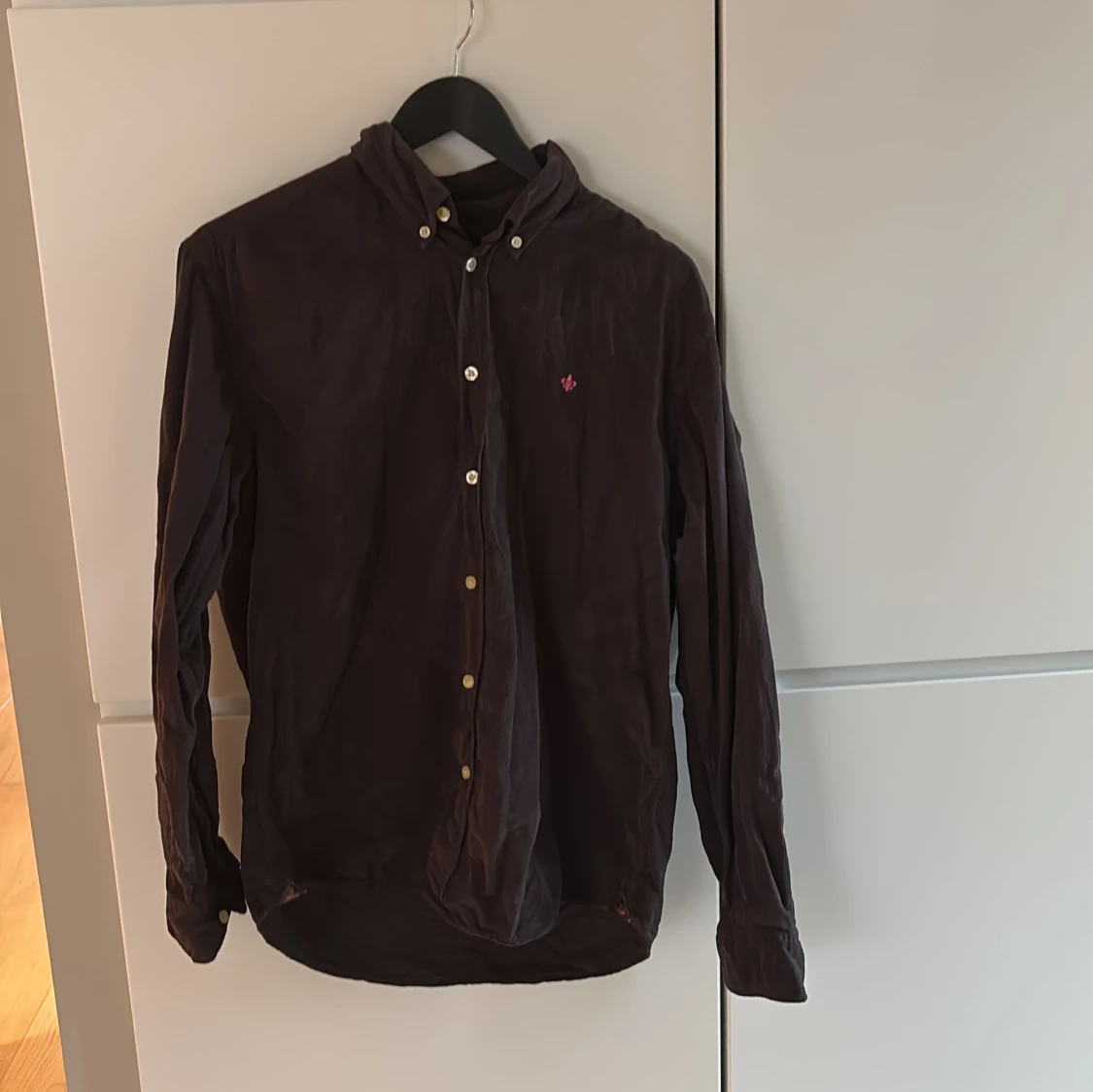 Mörkbrun manchesterskjorta Morris L