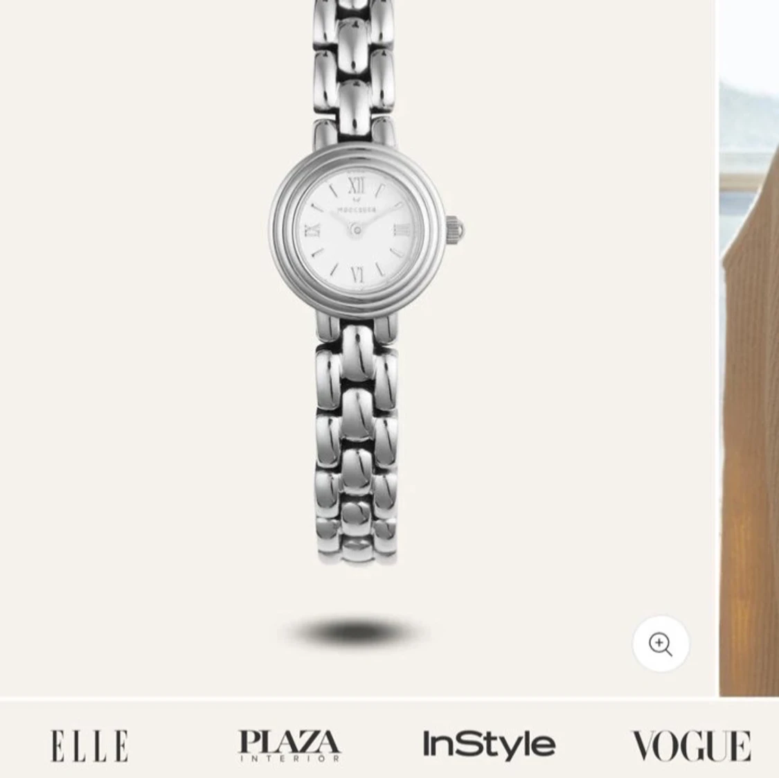 Silverfärgad klocka från Mockberg - 2