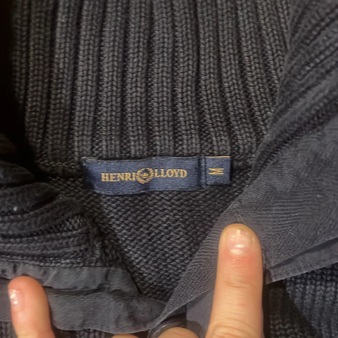 Mörkblå stickad tröja Henri Lloyd - 2