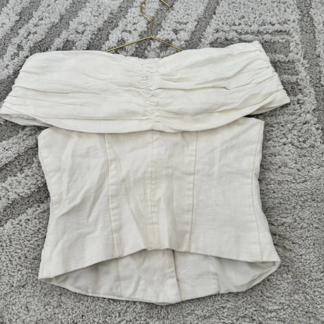 Vit korsettopp från NA-KD med knappar - 1