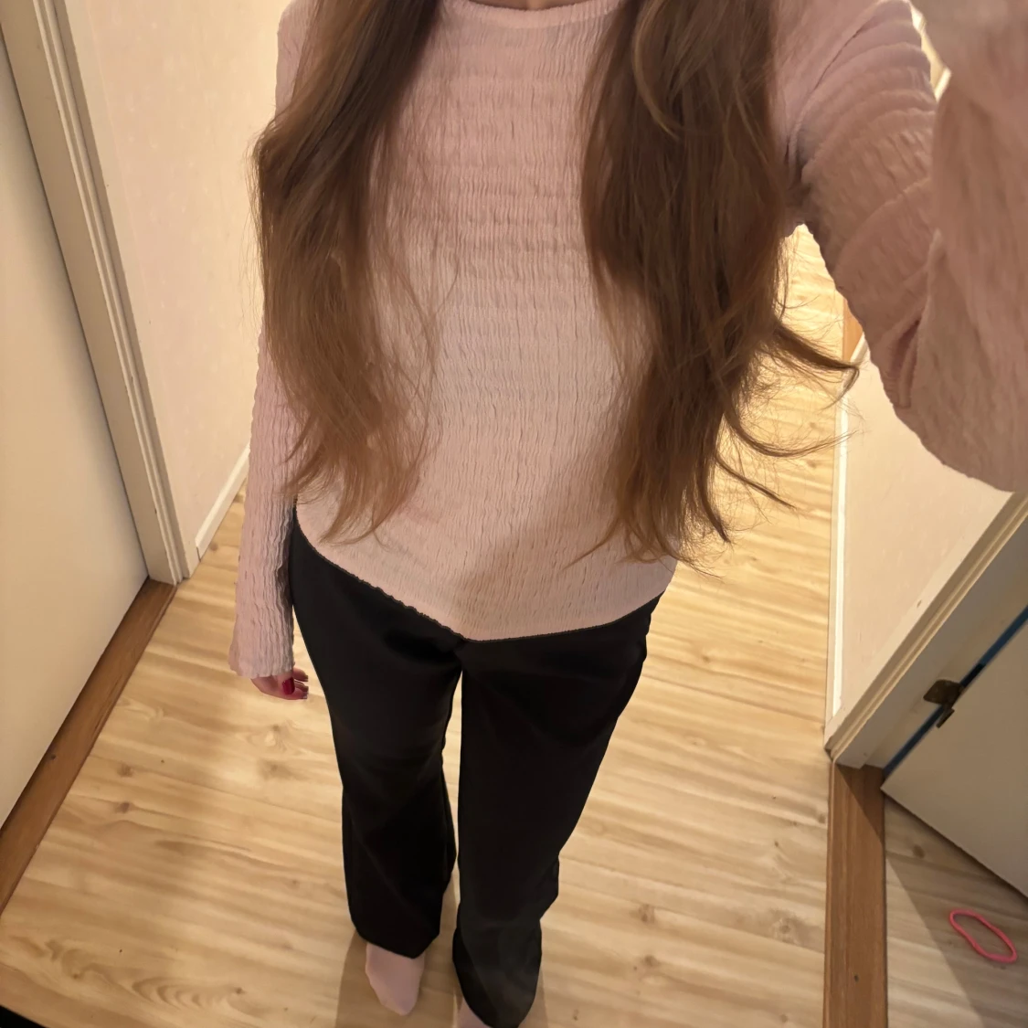 Ljusrosa långärmad topp 