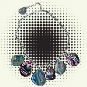 𓇼SHELL NECKLACE𓇼 - handgjorda berlocker av fimolera ✮ utsmyckade med strass av glas ✮ glaserade med glansigt lack ✮ kedja inklusive förlängning 40cm