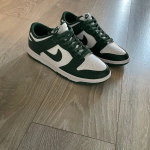 Nike Dunk Low Varsity Green - Ett par jätte fräscha 100% äkta dunks som jag bara använd en gång. Då de inte passade min stil riktigt. Säljer billigt ge bud!