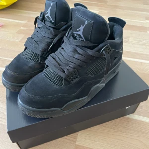 Jordan 4 Black Cats - jag säljer mina black cats eftersom att jag knappt använder dem.  Dem är använd i bra skick storlek 42