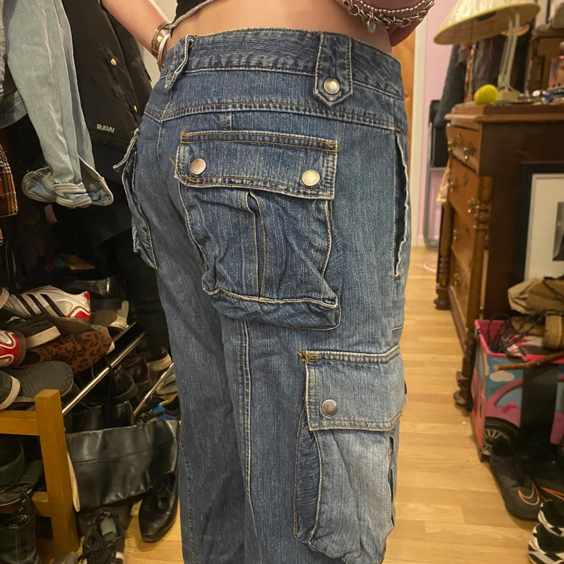 Lågmidjade bootcut jeans - 91