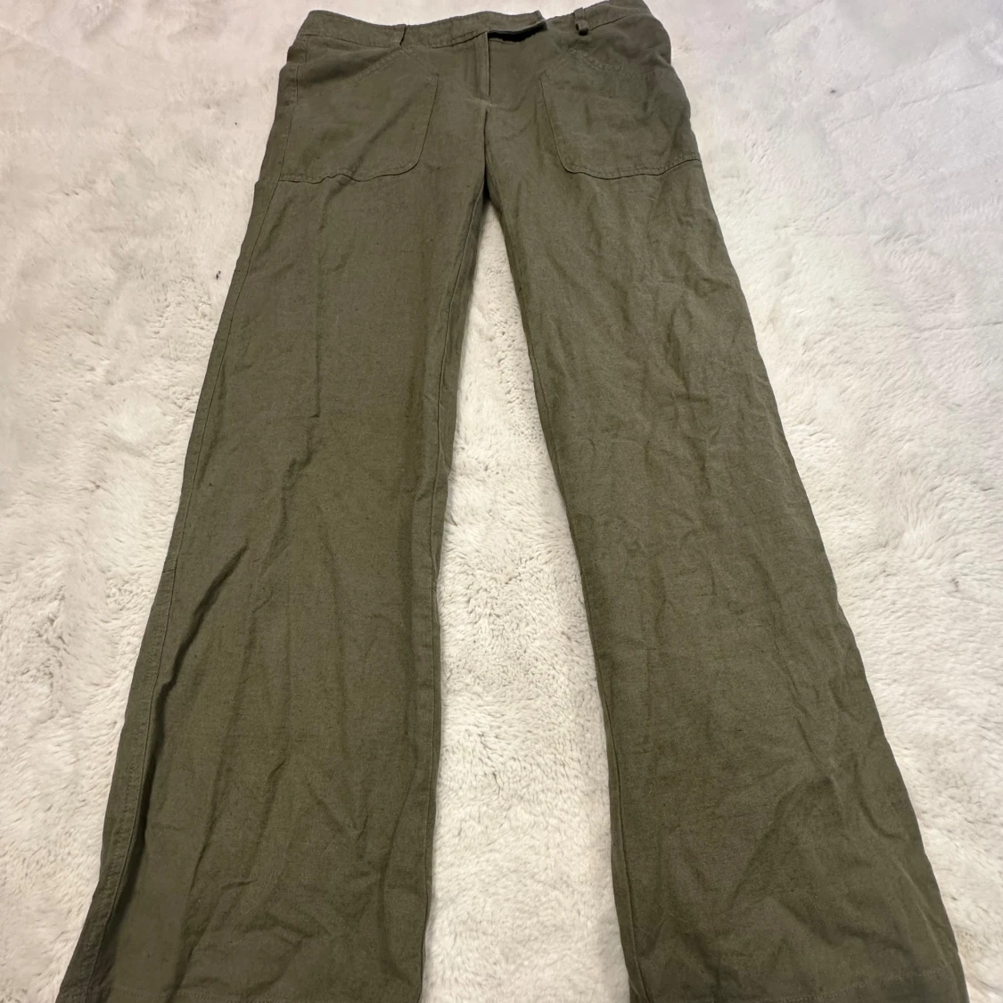 Lågmidjade linnebyxor