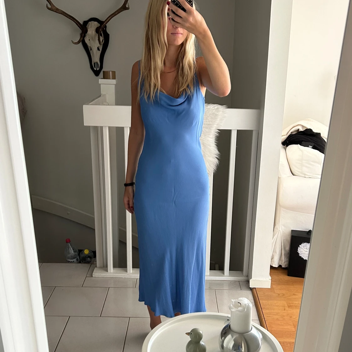 blå klänning 