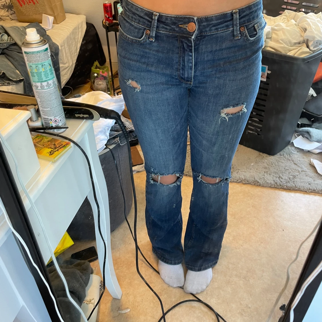 Lågmidjade bootcut jeans 