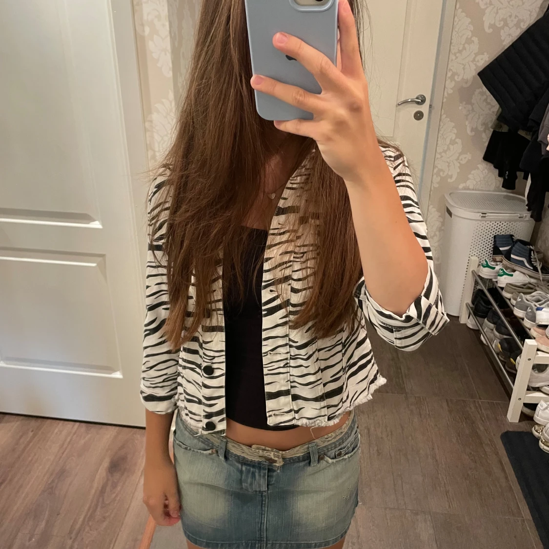 Zebra jeansjacka 