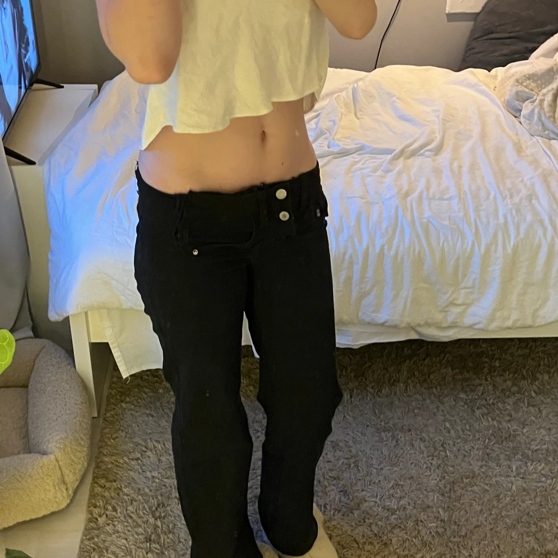 lågmidjade jeans - 90