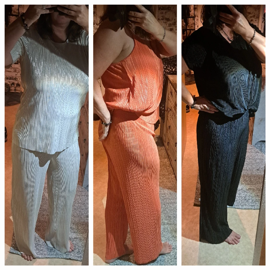 3 st set med linne å byxa