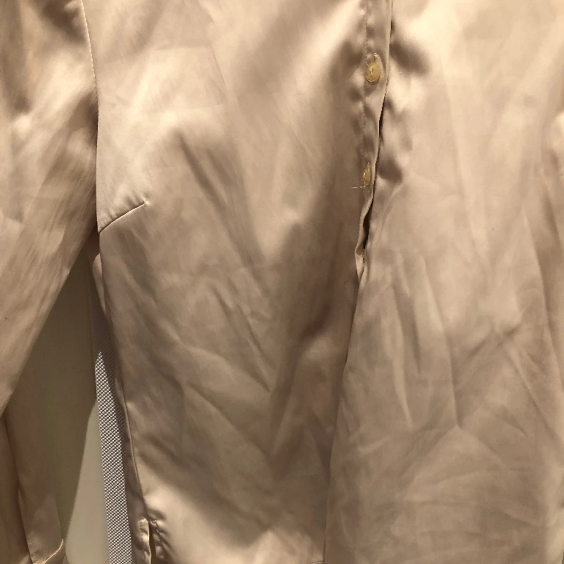 Champagnefärgad vintage blus - 91