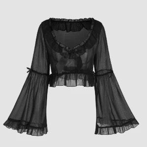 Utsåld blus🚨 - Svart blus med rosett detaljer. XS och oversized. Aldrig använd. Köparen står för frakten ❤️