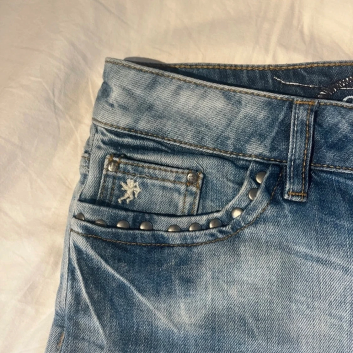 Lågmidjad Jeans kjol - 90