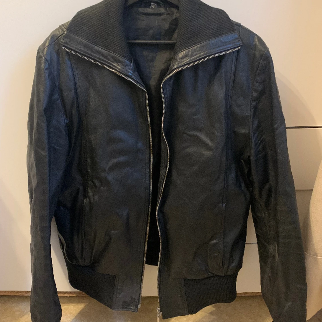 Oversized Läderjacka - 90