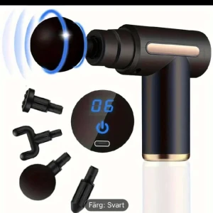 Massage pistol - Massage pistol helt ny kommer med förpackning och 4 olika huvuden på massage pistolen