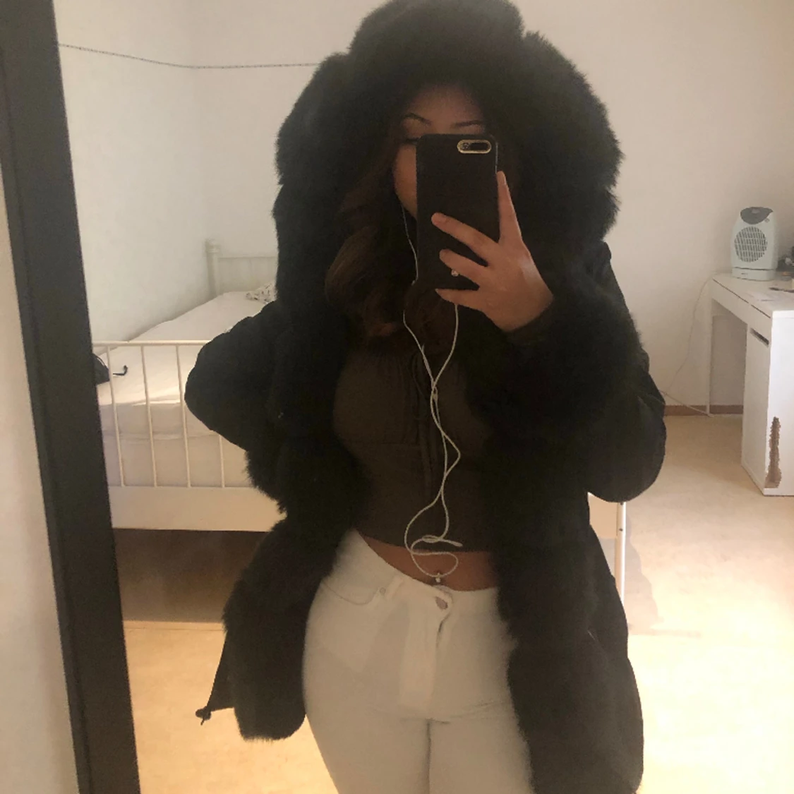 Svart Parka Jacka - 90